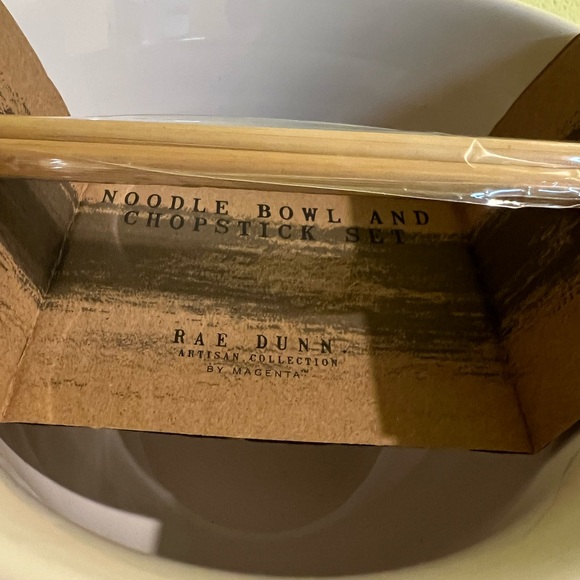 Rae Dunn “YUMMY” noodle bowl and chopsticks set. - Picture 8 of 8